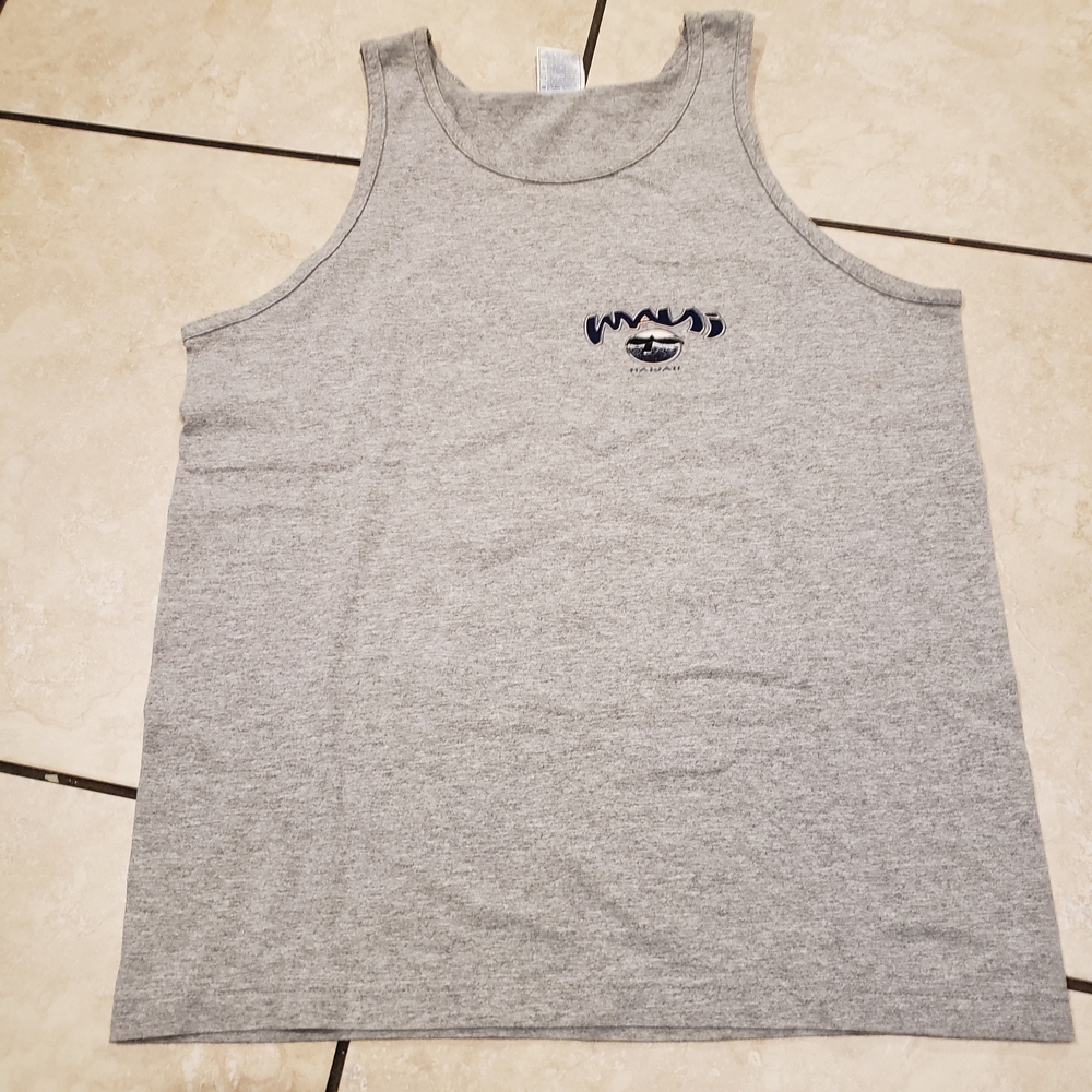 ALSTYLE MAUI..Men's Gray Sleeveless Tank Top
